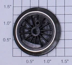 Lionel 701-15 B6 Geared Open Spoke End Wheel With Nickel Rim. Fixed Price $6.00.