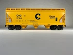 Lionel 6-17104, Chessie System Acf 3-BAY Covered Hopper, Nib (1988). Fixed Price $26.50.