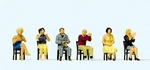 Seated Spectators Applauding (6) Exclusive Ho/oo Figure Set Preiser 10624. Fixed Price $34.04.