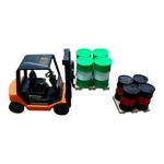 Scale Warehouse Forklift Kit, Drums, Pallets, And Gaylords. Fixed Price $32.99.