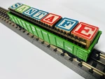 Scale Model Lionel Rail Road Train / Gondola Car Children Toy Block Load. Fixed Price $19.95.