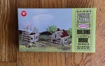 Aurora Scale Postage Stamp Kit Two Houses Under Construction 4123-125 (comp). Fixed Price $14.00.