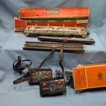 Lionel 3361X Gray Operating Lumber Car + Log Dump Remote Control Track Set. Fixed Price $20.00.