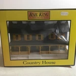Mth Rail King Gauge Lighted Country House 30-9003 Gray W/ Yellow Shutters. Fixed Price $29.99.