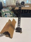 Louis Marx #416 Floodlight Tower, Gauge Metal Black With 2 Lights Works!. Fixed Price $20.00.