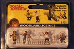 Woodland Scenics - Fireman To The Rescue (8 Pcs.) Ho Scale A1882. Fixed Price $19.00.