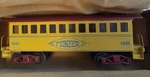 Thomas Industeries Tinplate "o" Gauge 1869 Yelllow & Red Coach Orig Box. Fixed Price $248.00.