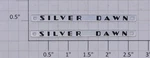 Lionel 2531-47 Silver Dawn Nameplate (pack Of 2) (10). Fixed Price $35.00.
