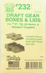 Ho Scale Kadee #232 Plastic Draft Coupler Gearboxes & Lids (10) Pr. Fixed Price $5.69.