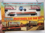 Vintage Tyco Ho Scale Santa Fe Piggyback Flat Car Set Complete Boxed Nos. Fixed Price $99.99.