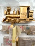 Lionel Christmas Stocking Hanger Set #7-32933 4-PIECE Gold Train Mantel Holders. Fixed Price $104.30.