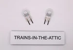 Lionel # 19 Clear 14 Volt Pin Bulbs Pack Of (2) New. Fixed Price $9.50.