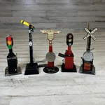Marx Lionel Prewar Postwar Gauge Railroad Signal Crossing Accessory Lot. Fixed Price $19.98.