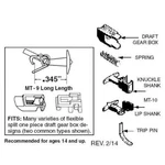 Micro Trains Scale MT-9 Long 't' Shank Couplers With Adaptors Conversi. Fixed Price $8.20.