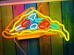 14"X10" Delicious Dripping Pizza Slice Neon Sign Acrylic Light Lamp ZS1210. Fixed Price $75.98.