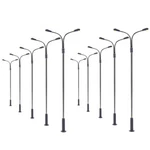 10PCS Model Railway Ho Scale 1:87 Two-heads Warm White Lamp Street Lights 10CM. Fixed Price $13.95.
