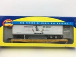 Ho Athearn 92057 Chicago North Western 50 Flat Car With 45 Trailer Cnw #780522. Fixed Price $30.00.