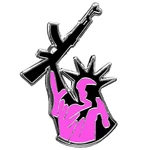 Thin Pink Line Statue Of Liberty M4 Cloisonn With Dual Posts Ribbo. Fixed Price $10.49.