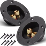 American Terminal 2PCS 3 Inch Round 2-WAY Speaker Box Cup Binding Post. Fixed Price $14.99.