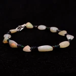 20.2 Ct. Fire Ethiopian Opal Gemstone Mix Shape Smooth Beads Bracelet 8" A-3759. Fixed Price $26.72.