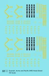 K4 Scale Decals Quanah Acme And Pacific Hood Diesel Yellow Frisco Scheme. Fixed Price $8.15.