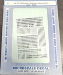 Microscale 60-123-2 Black Alphabet & Numbers Block Gothic Style Decals. Fixed Price $10.99.