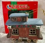 Lionel Train Porcelain 1ST Edition Caboose Christmas Ornament + Box Lighted. Fixed Price $6.00.