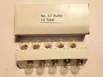 10 Pack Of 57 Light Bulbs (14 Volt) For Lionel & American Flyer Trains Others. Fixed Price $12.99.