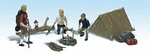 Woodland Scenics 1917 Ho Scale Campers With Tent & Accessories. Fixed Price $21.99.