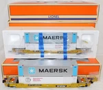 Scarce Lionel 6-21874 Ttx Maersk Cp Trailer Train 2PACK #456252 & #456253. Fixed Price $295.00.