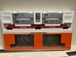 Lionel Gauge Norfolk & Western Maxi-stack Flatcar 6-16360. Fixed Price $55.00.
