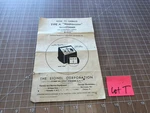 Lionel Operate Type 90W Trainmaster Transformer Instruction Sheet Lot. Fixed Price $12.95.
