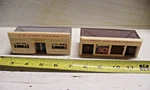 2 Old Vintage Plasticville Post Office & Hardware Train Building Ho Gauge. Fixed Price $17.99.