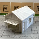 1:48 O-gauge Plasticville Friendly Detached Garage By Cinder Shops. Fixed Price $40.00.