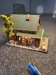Vollmer Ho 43681 Luigi's Pizzaria With Light & Interior And Fig Fully Assembled. Fixed Price $59.99.