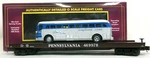 Mth Pennsylvania 469978 Flat Car & Philadelphia Greyhound Die-cast Bus 20-98491. Fixed Price $100.00.