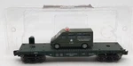 Menards 279-3449 Gauge Army Flatcar With Military Van #10067 Ex/box. Fixed Price $18.19.
