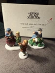 Department Heritage Village #5655-3 "the Old Man & Sea" Figures Set. Fixed Price $14.95.