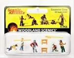 Ho Scale Woodland Scenics A1947 Working Carpenter Crew Figures (11) Pcs. Fixed Price $21.24.