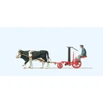 Cattle Drawn Reaper Figure Set Preiser 30443. Fixed Price $54.61.