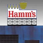 Miller Engineering 443452 Ho/n Hamm's Beer Small Animated Neon Billboard. Fixed Price $40.88.
