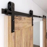 4-20FT Sliding Barn Door Hardware Track Roller Kit For Single/double Wooden. Fixed Price $42.63.