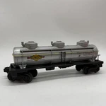 Lionel 6415 Sunoco Triple-dome Tank Car O-gauge Silver Vintage Boxed. Fixed Price $34.99.