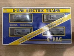 Sealed New K-line O/O27 Gauge Csx Four Individually Numbered Cars 4-PAC K-6717A. Fixed Price $59.99.
