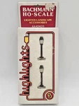 Bachmann Ho Scale Two Lighted Lamp Posts #42411 Nib Trains. Fixed Price $9.99.
