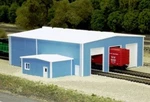 Pikestuff (n-scale) #541-8014 The Shops Building Kit (blue) Nib. Fixed Price $26.85.
