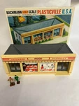 Vintage Plasticville Usa Bachmann Scale Drug Store 1853:179 W/windows. Fixed Price $28.35.