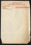 Royals One Ring American Circus C1910 Letterhead Very Scarce. Fixed Price $22.99.