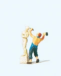 Sculptor With Sculpture Ho/oo Gauge Figures Preiser 29032. Fixed Price $14.23.