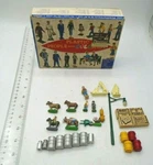 Vintage Lot Of People & Accessories Die-cast Wood Plasticville PF-4. Fixed Price $60.00.